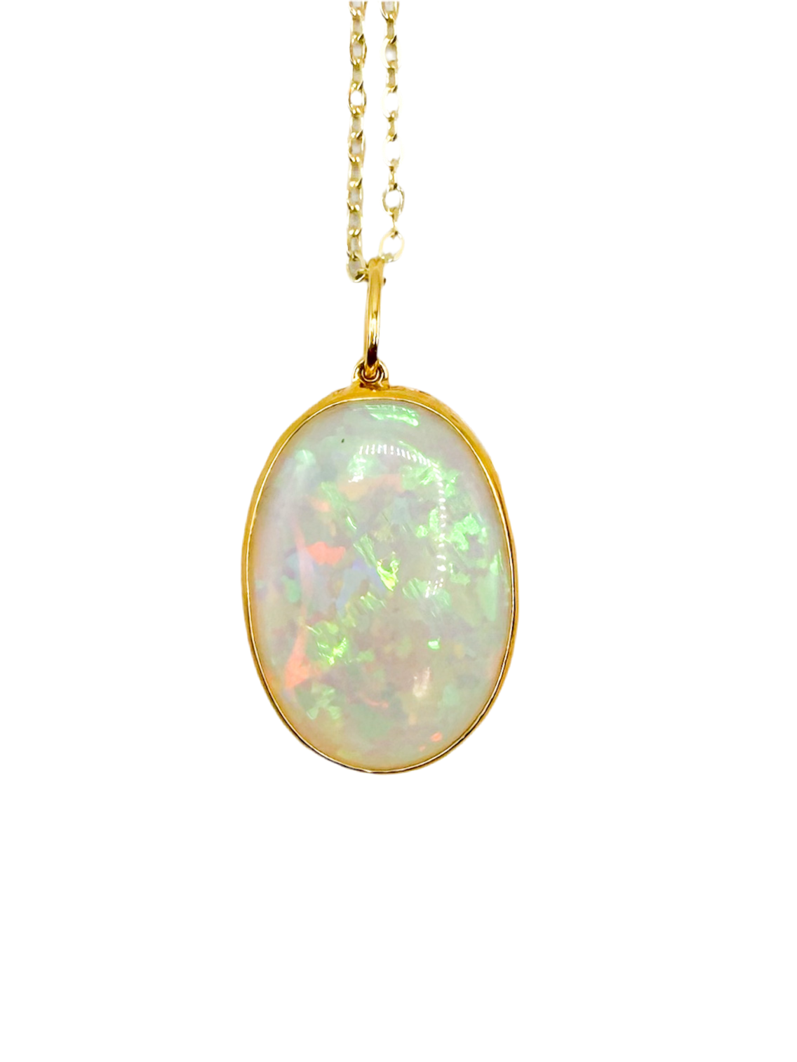 Opal pendant necklace