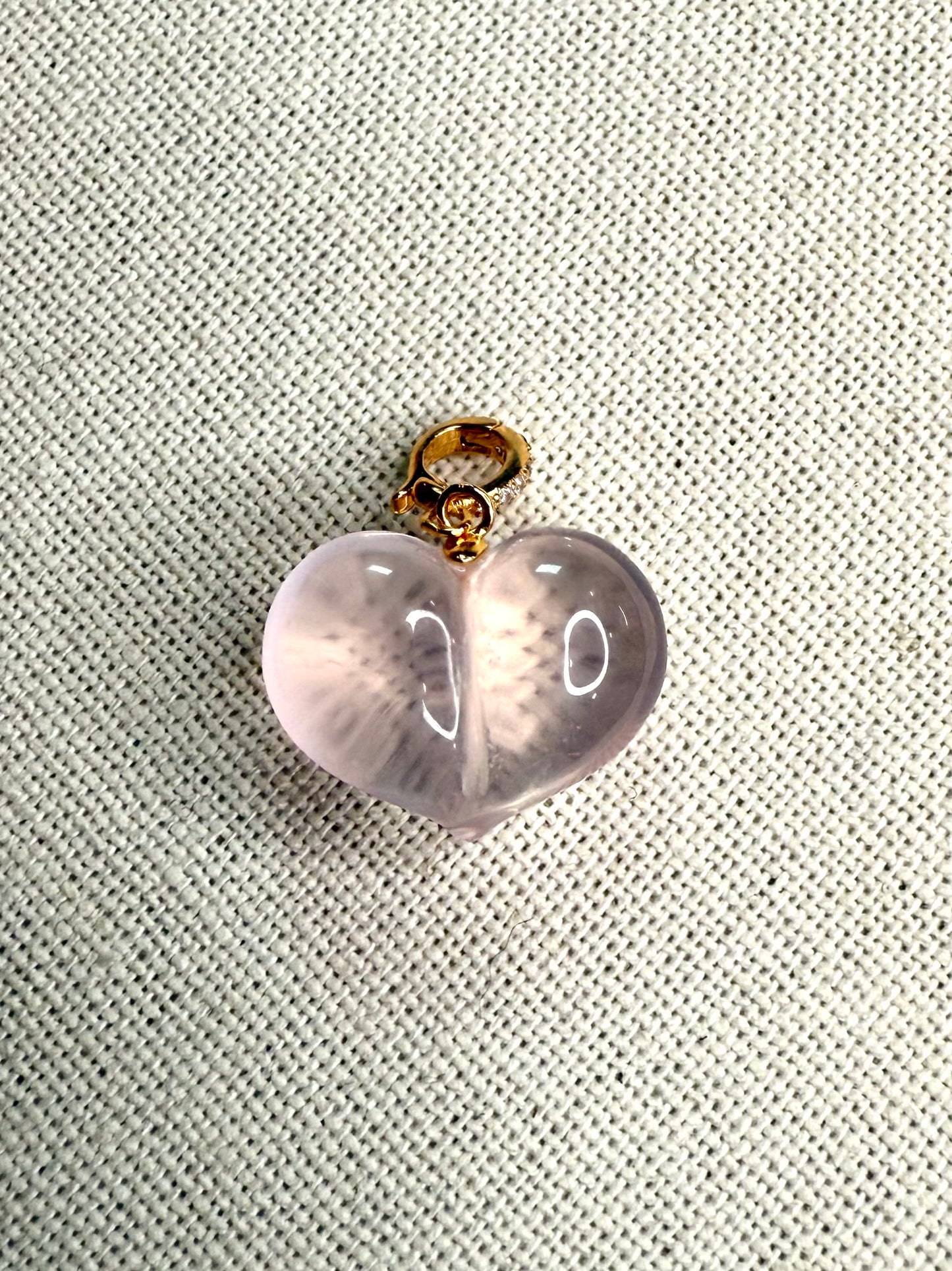 Rose quartz heart pendant