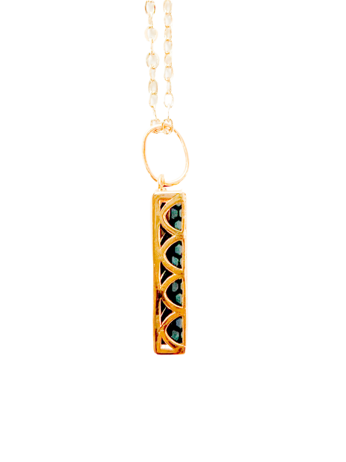 Blue tourmaline necklace