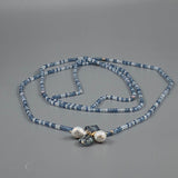 Aquamarine lariat necklace