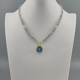 Labradorite cube necklace