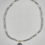 Labradorite cube necklace