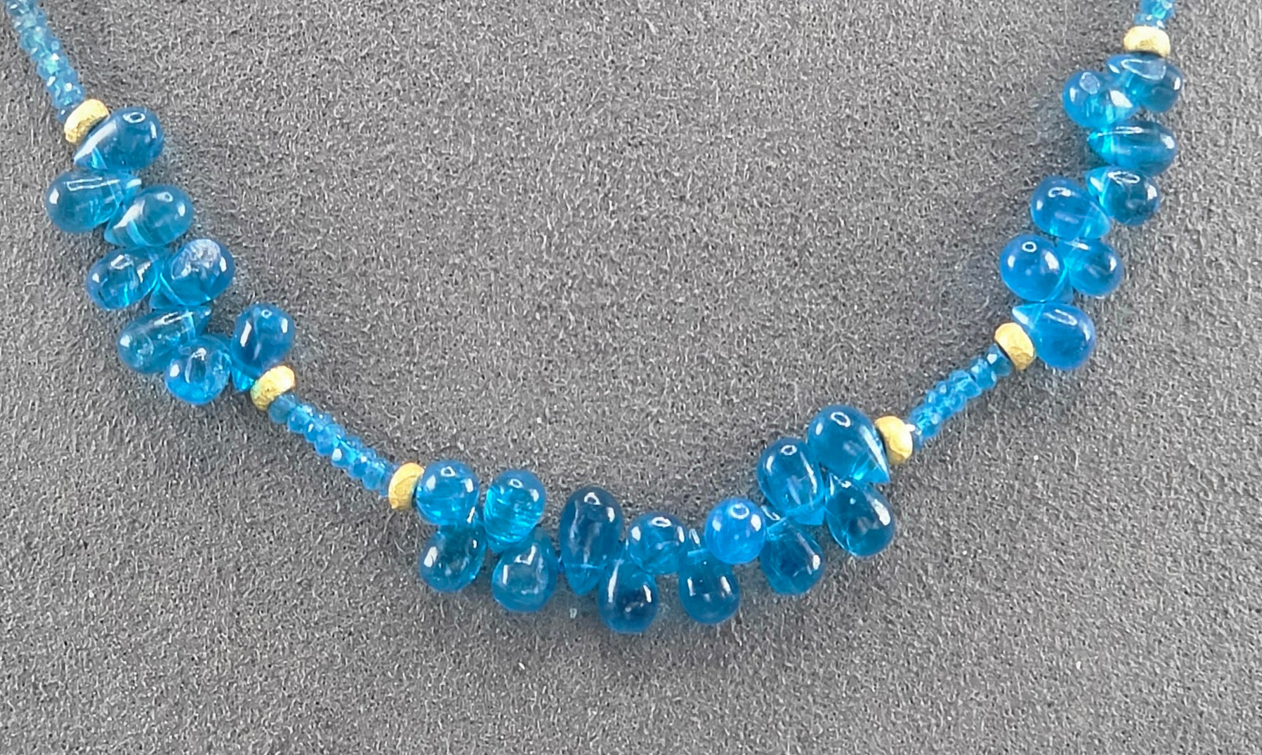 Neon apatite drop necklace