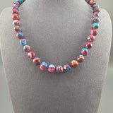 Pink dahlia necklace