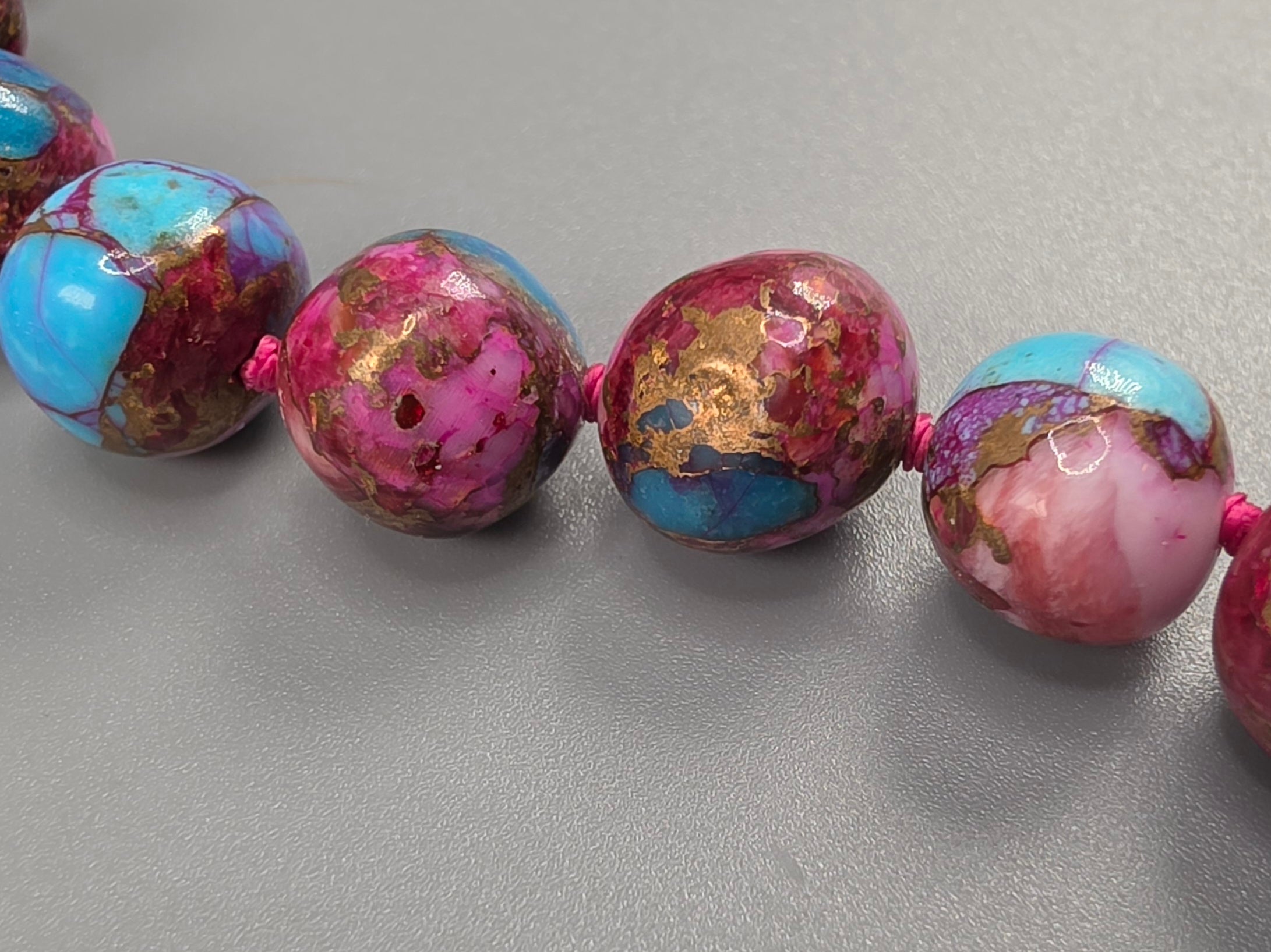 Pink dahlia necklace