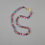 Pink dahlia necklace