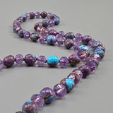 Purple mojave and amethyst necklace