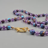 Purple mojave and amethyst necklace