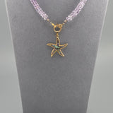 Ombre amethyst necklace