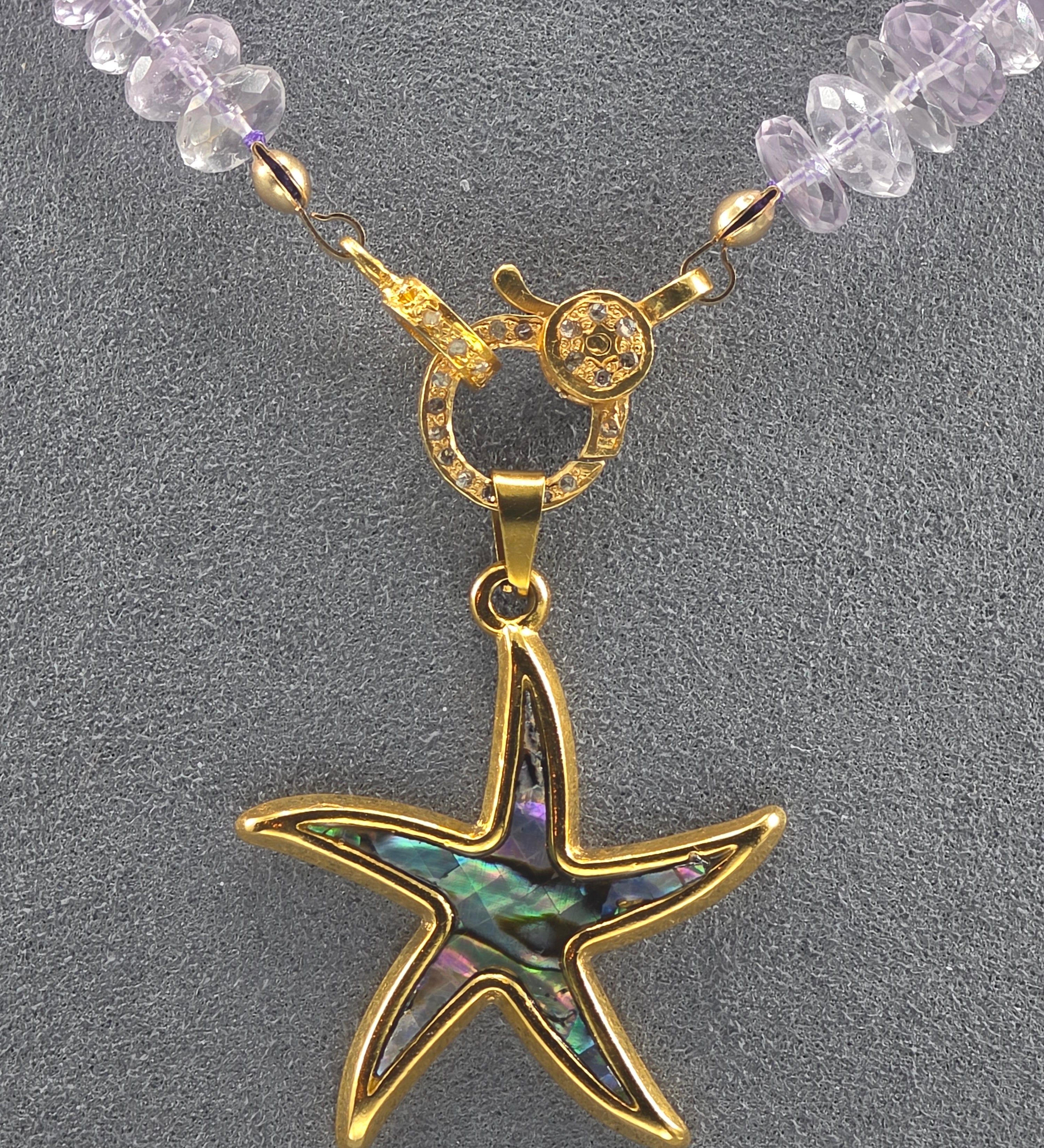 Ombre amethyst necklace