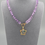 Amethyst rose necklace