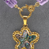Amethyst rose necklace
