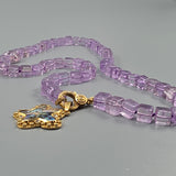 Amethyst rose necklace
