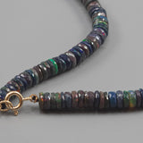 Black opal necklace