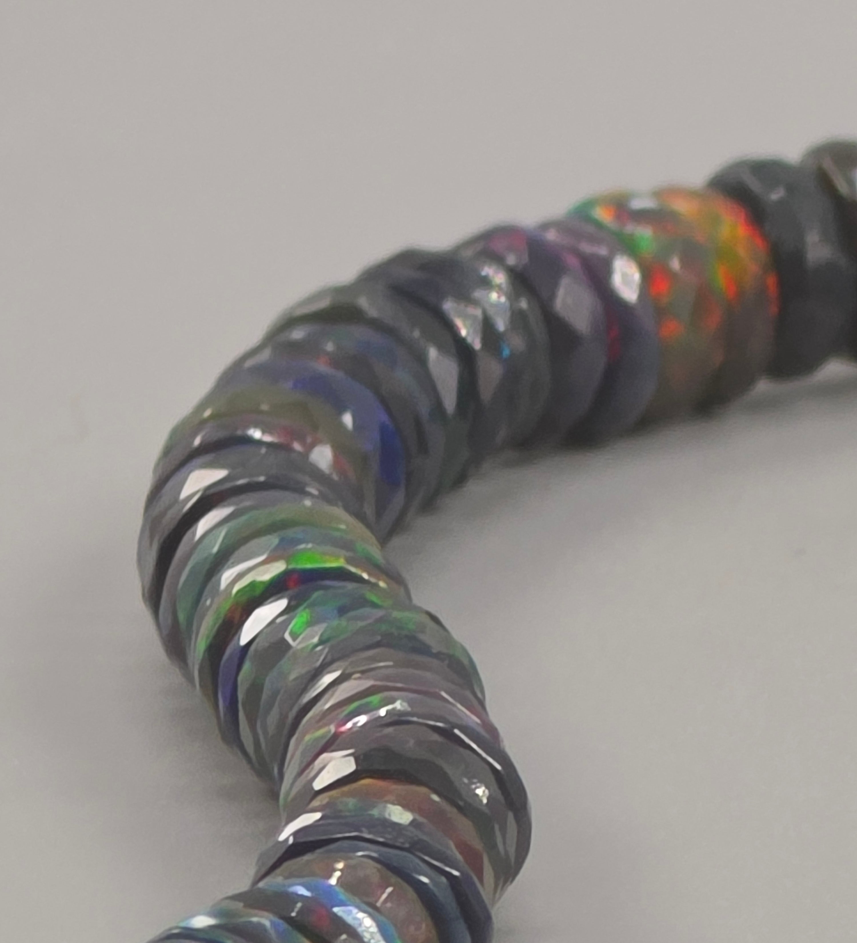 Black opal necklace