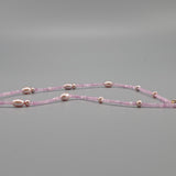 Kunzite and pearl necklace