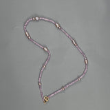 Kunzite and pearl necklace