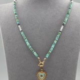 Turquoise and pearl necklace