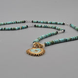 Turquoise and pearl necklace