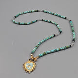 Turquoise and pearl necklace