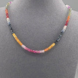 Rainbow sapphire necklace