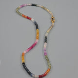 Rainbow sapphire necklace