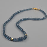 Teal kyanite necklace