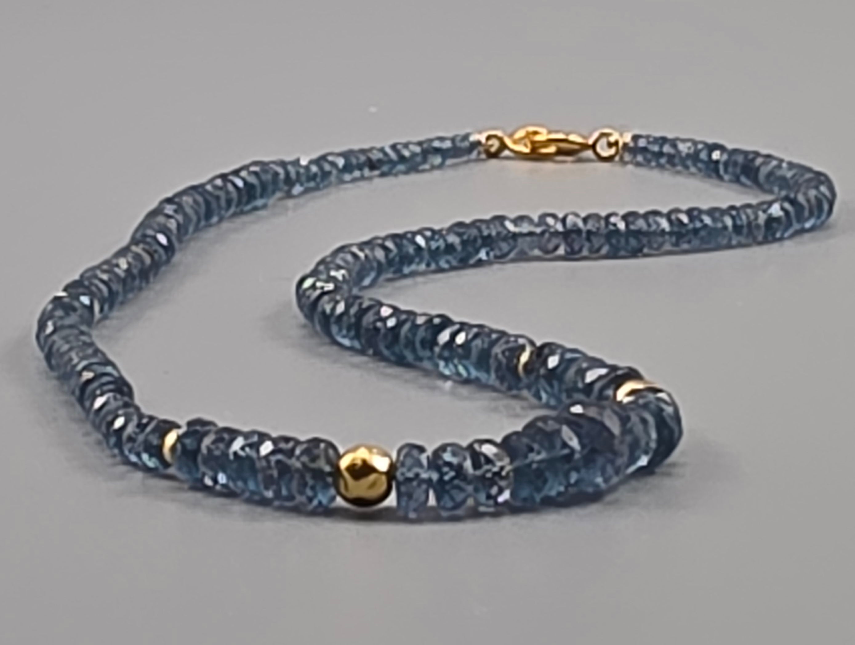Teal kyanite necklace
