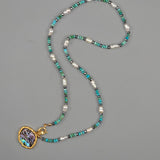 Turquoise and abalone necklace