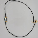 Tahitian and silk necklace