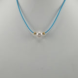Edison pearl and silk necklace