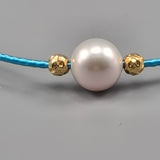 Edison pearl and silk necklace