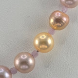 Kunzite and pearl necklace