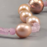 Kunzite and pearl necklace
