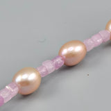 Kunzite and pearl necklace