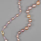 Kunzite and pearl necklace