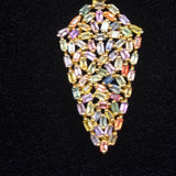 Sapphire shield pendant