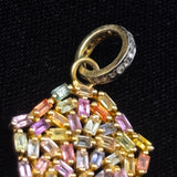 Sapphire shield pendant