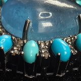 Aquamarine and turquoise pendant