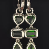 Chrome diopside dangle earrings