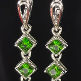 Chrome diopside dangle earrings