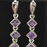 Amethyst dangle earrings