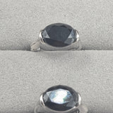 Black spinel bamboo earrings