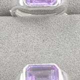 Lavender quartz huggie earrings