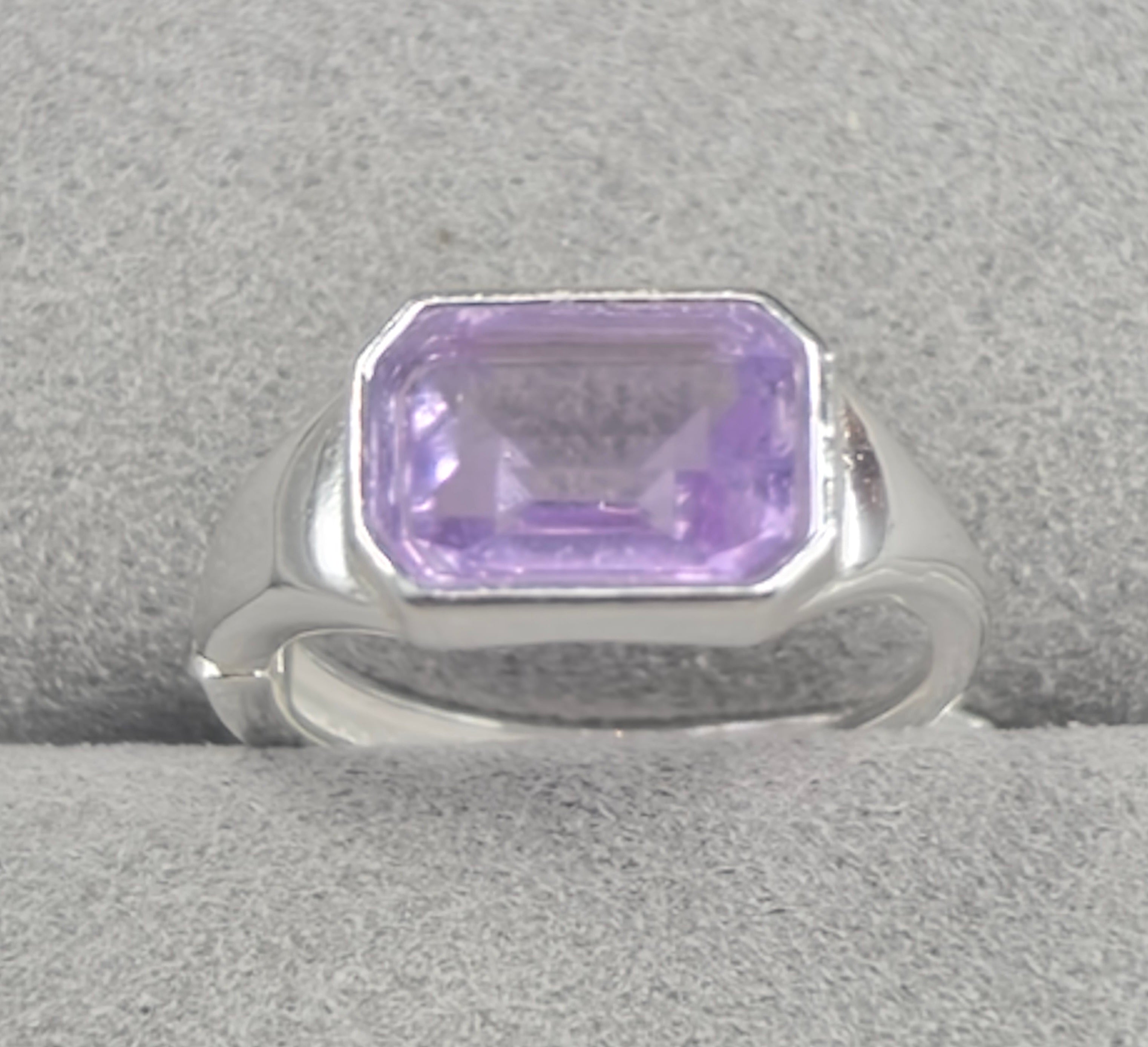 Lavender quartz huggie earrings