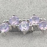 Lavender quartz climber earrings