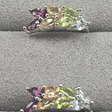 Multi tourmaline huggie earrings