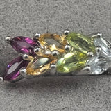 Multi tourmaline huggie earrings