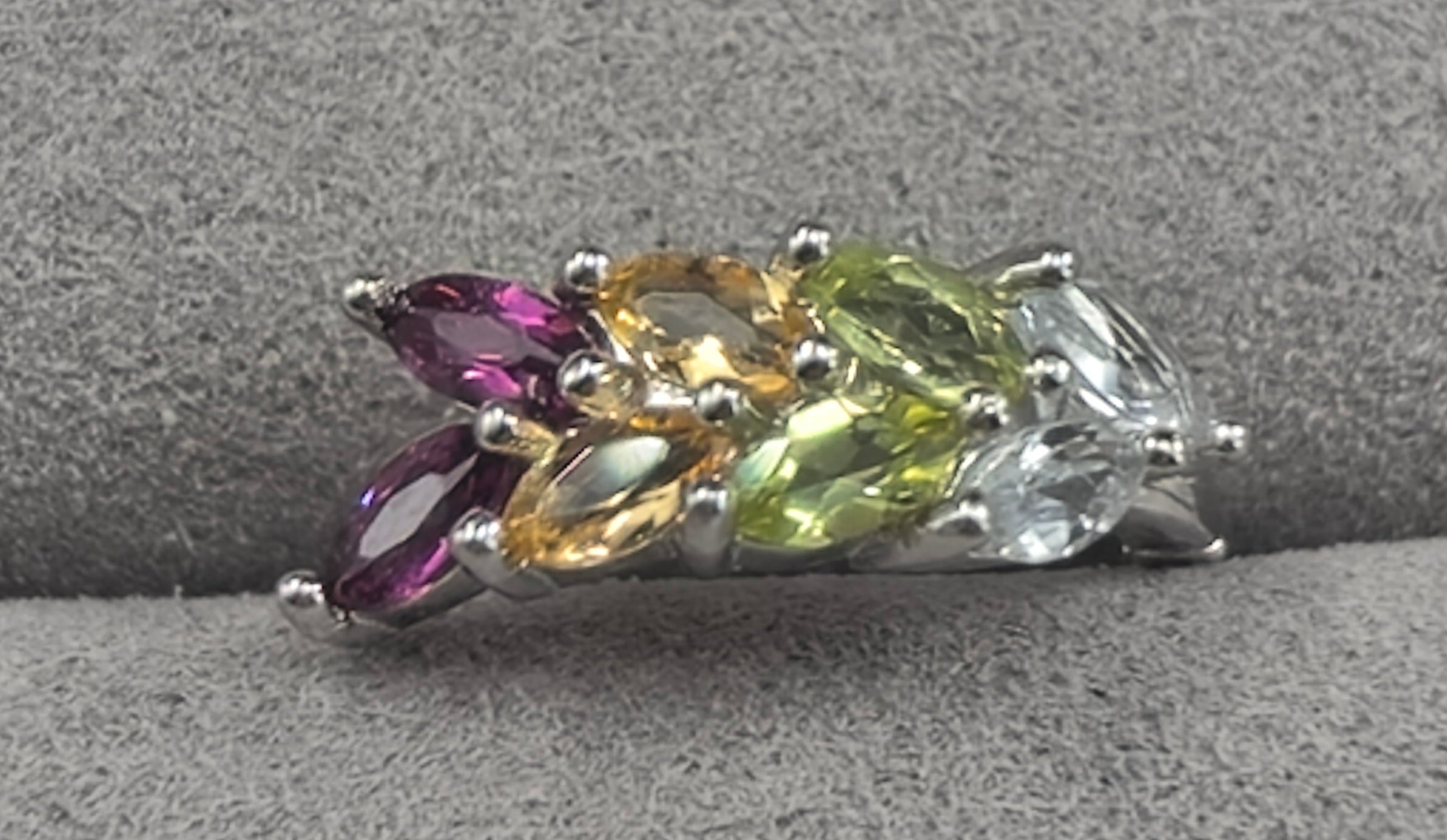Multi tourmaline huggie earrings