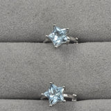 Topaz star earrings